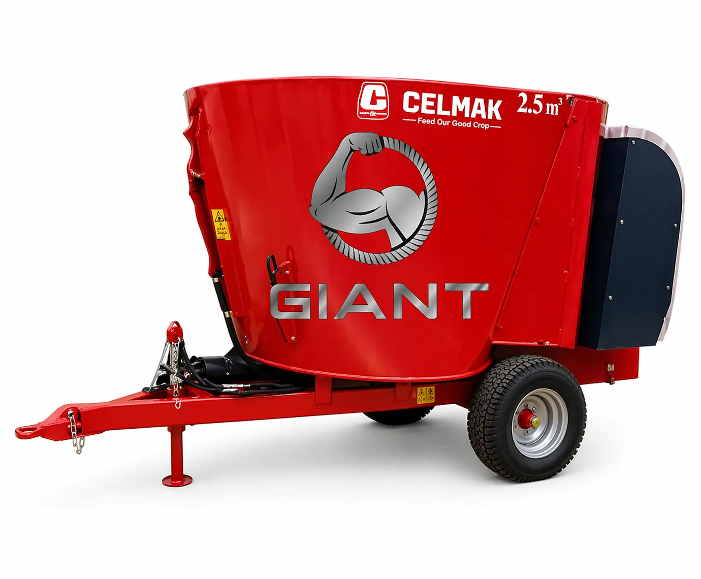 2.5 Cube Trailed Feed Mixer Hydraulic